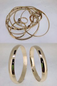 chains and old gold into bangles
